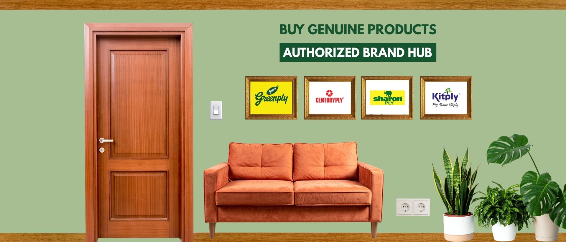 Saravana Plywoods authorized plywood brands Greenply CenturyPly Sharon Ply Kitply showroom interior